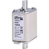 Предохранитель плавкий ножевой NH00 gBat 100A/80V DC 50kA для защиты аккумуляторных батарей 004110082 ETI