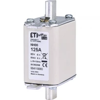 Предохранитель плавкий ножевой NH00 gBat 125A/80V DC 50kA для защиты аккумуляторных батарей 004110083 ETI