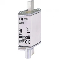 Предохранитель плавкий ножевой NH000/K gG 20A/690V 100kA 004111177 ETI