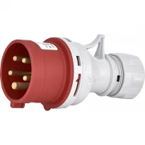 Силовая вилка кабельная с реверсом фаз EVO 1653 16A 3P+N+PE IP44 красная 004482022 ETI