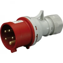 Силовая вилка кабельная с реверсом фаз EVO 3253 32A 3P+N+PE IP44 красная 004482023 ETI