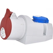 Силовая розетка комбинированная EZCZ -S 3253 3P+N+PE 32A 2P+PE 16A IP44 красно-синяя 004482053 ETI
