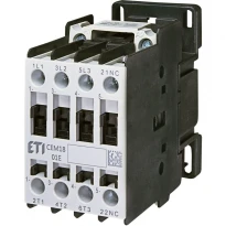 Контактор силовой CEM18.01-400V-50/60Hz 3 полюса AC 400V 18A 3NO+(1NC) 004644114 ETI