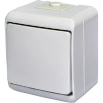 Вимикач 1-клавішний VHE-1 10A IP54 білий 004668000 ETI