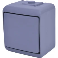 Вимикач 1-клавішний VHE-1-SR 10A IP54 сірий 004668060 ETI