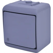 Вимикач 1-клавішний перехресний VHE-6-SR 10A IP54 сірий 004668065 ETI