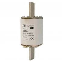 Предохранитель плавкий ножевой NH1 gBat 200A/550V DC 30kA для защиты аккумуляторных батарей 004723266 ETI