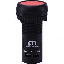 Кнопка ECF-10-R моноблочна заглиблена 1NO червона 004771450 ETI
