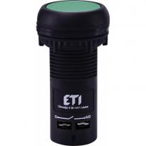 Кнопка ECF-10-G моноблочна заглиблена 1NO зелена 004771451 ETI