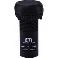 Кнопка ECF-10-C моноблочна заглиблена 1NO чорна 004771453 ETI
