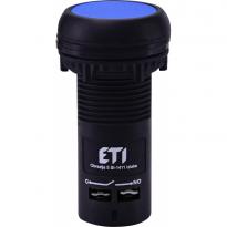 Кнопка ECF-10-B моноблочная углубленная 1NO синяя 004771454 ETI