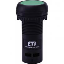 Кнопка ECF-01-G моноблочна заглиблена 1NC зелена 004771461 ETI