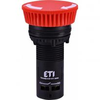 Кнопка ECM-T10-R моноблочна 1NO вимкнення поворотом червона 004771482 ETI