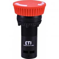 Кнопка ECM-T01-R моноблочная 1NC отключение поворотом красная 004771483 ETI