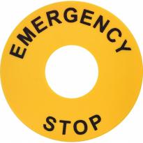 Кольцо с надписью "Emergency/Stop" d=22/60мм EALP 004771544 ETI