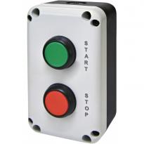 Пост кнопковий ESB2-V4 2 кнопки "START"+"STOP" 1NO+1NC IP65 сіро-чорний 004771626 ETI