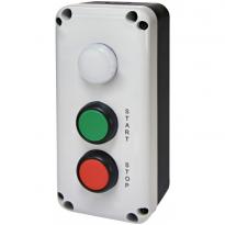 Пост кнопковий ESB3-V8 2 кнопки+лампа "START"+"STOP" 1NO+1NC IP65 сіро-чорний 004771628 ETI