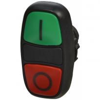 Кнопка-модуль без контактів NSE-PB2/RG-IO здвоєна без фіксації I/0 зелено-червона 004774030 ETI