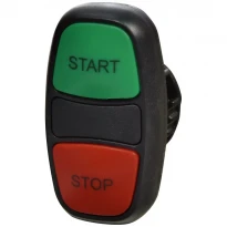 Кнопка-модуль без контактов NSE-PB2/RG-STSP сдвоенная без фиксации "start/stop" зелено-красная 004774031 ETI