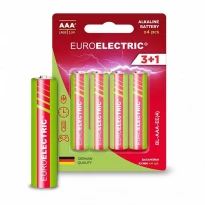 Лужна батарейка AAA LR03 1,5V 1900mAh, блістер 4 шт., BL-AAA-EE(4) Euroelectric