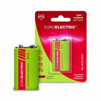 Соляна батарейка 6F22 9V 360mAh 6 років блістер 1 шт BZ-6F22-EE(1) Euroelectric