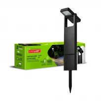 Вуличний LED світильник S2 2W 6500K 50/150Lm 5V IP54 з акумулятором 1800mAh і сонячною панеллю, чорний LED-2W/6500K(S2) EUROLAMP