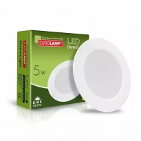 Врезной круглый LED светильник 5W 4000K 175–265V Ra80 120° IP20 LED-DLR-5/4(new) Eurolamp