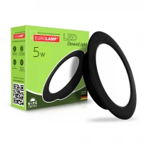 Круглый врезной LED светильник 5W 200Lm 4000K черный IP20 LED-DLR-5/4(new)(black) EUROLAMP