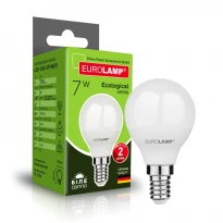 Светодиодная лампа G45 7W 700Lm E14 4000K 220-240V Ra>80 180° A+ LED-G45-07144(P) Eurolamp
