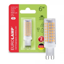 Светодиодная лампа капсульная G9 6W 3000K 220V 600Lm LED-G9-0630(220) Eurolamp