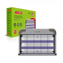 Инсектицидный светильник люминесцентный 20W (2xT8) 60м² IP20 220V серый MK-20(FLUOR)new Eurolamp