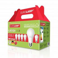 Светодиодная лампа MLP-LED-A60-08273(6) A60 E27 8W 3000K 220V (по 6 шт.) Eurolamp