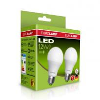 Світлодіодна лампа MLP-LED-A60-12272(E) A60 E27 12W 3000K 220V (2 шт.) Eurolamp