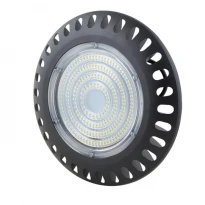 Купольний світлодіодний світильник для високих стель EVRO-EB-100-03 100W 6400K круглий чорний IP65