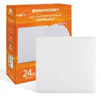 Светильник точечный врезной 24W квадрат LED-S-170-24 6400K IP20 без рамки 000057956 Евросвет