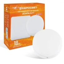 Светильник точечный накладной 18W круг LED-SR-120-18 6400K IP20 без рамки 000057958 Евросвет