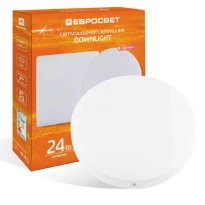 Светильник точечный накладной 24W круг LED-SR-170-24 4200K IP20 без рамки 000057960 Евросвет