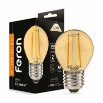Светодиодная лампа LB-61 G45 2W E27 2700K золото 01866 Feron