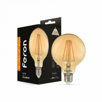 Лампа светодиодная LB-163 G95 6W G95 золото 01868 Feron