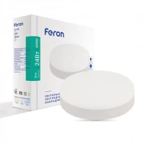 Накладной лед светильник AL708 24W 4000K 2400Lm IP20 белый 01909 Feron