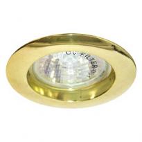Точечный врезной светильник DL307/113 MR16 GU5.3 50W круг золото Feron