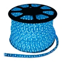 Світлодіодний дюралайт LED 2-х житловий 1,44Вт/м 13мм коло синій 36SMD Feron