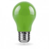 Світлодіодна лампа 6502 LB-375 A50 E27 3W зелена 220V