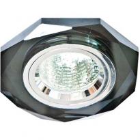 Точечный врезной светильник 8020-2 MR16 GU5.3 50W многогранник серый серебро Feron