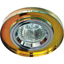 Точечный врезной светильник 8060-2 MR16 GU5.3 50W круг мультиколор серебро Feron