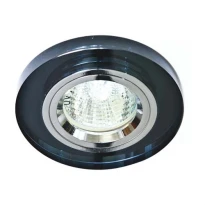 Точковий врізний світильник 8060-2 MR16 GU5.3 50W коло сірий срібло Feron
