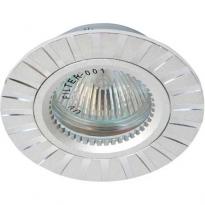 Точечный врезной светильник GS-M364 MR16 GU5.3 50W круг серебро Feron