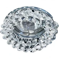 Точковий врізний світильник CD4141 MR16 GU5.3 50W коло прозорий хром Feron