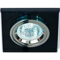 Точковий врізний світильник 8170-2 MR16 GU5.3 50W квадрат сірий срібло Feron