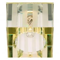 Точечный врезной светильник DL174 JCD9 G9 35W параллелепипед прозрачный-матовый золото Feron